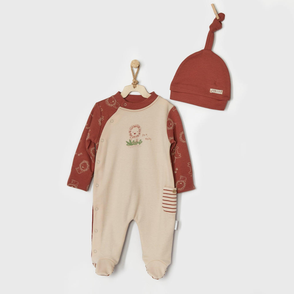Little Lion Baby Boy Sleepsuits with Hat