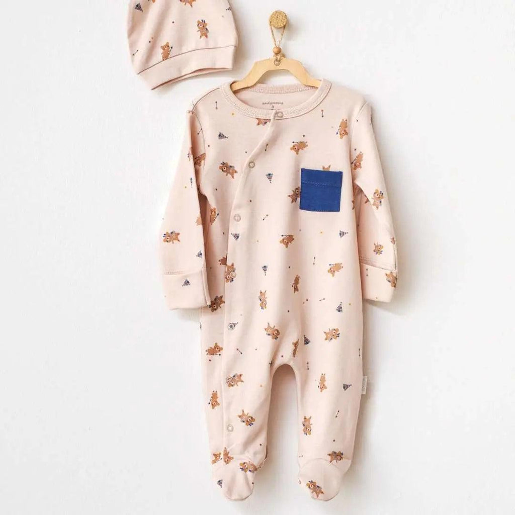 Bear Camp Baby Boy Sleepsuit with Hat