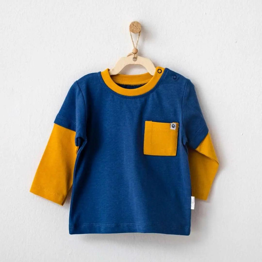 Bear Camp Long Sleeve Baby Boy T-shirt , Navy
