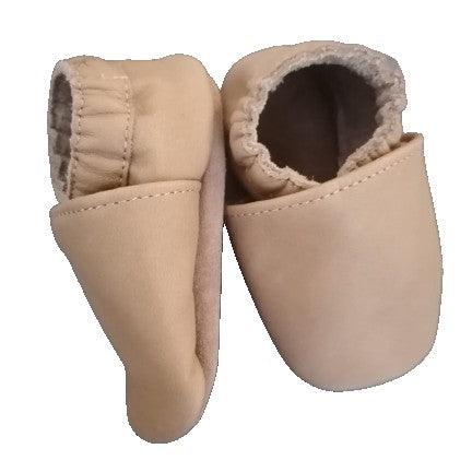 Beige First Walker Baby Shoe , Leather Newborn Shoe , 100% Soft Genuine