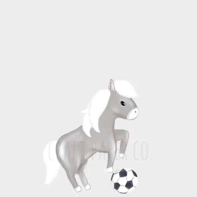 Football Player Horse Sticker, Removable & Reusable Nursery Wall Decals