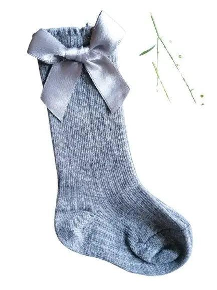 Grey Baby Girl Bowl Socks