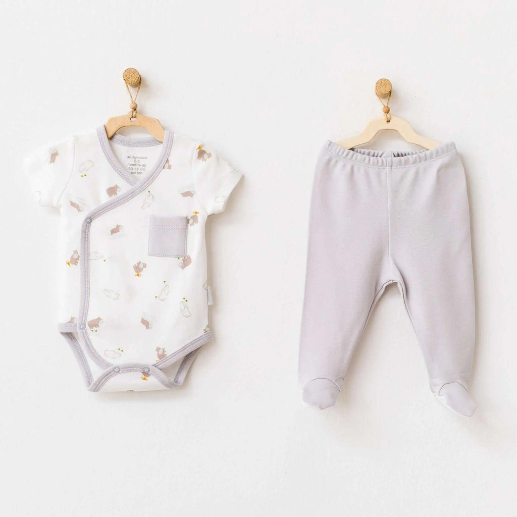 Hippo Organic Legging & Bodysuit Outfit , Hippo Outfit