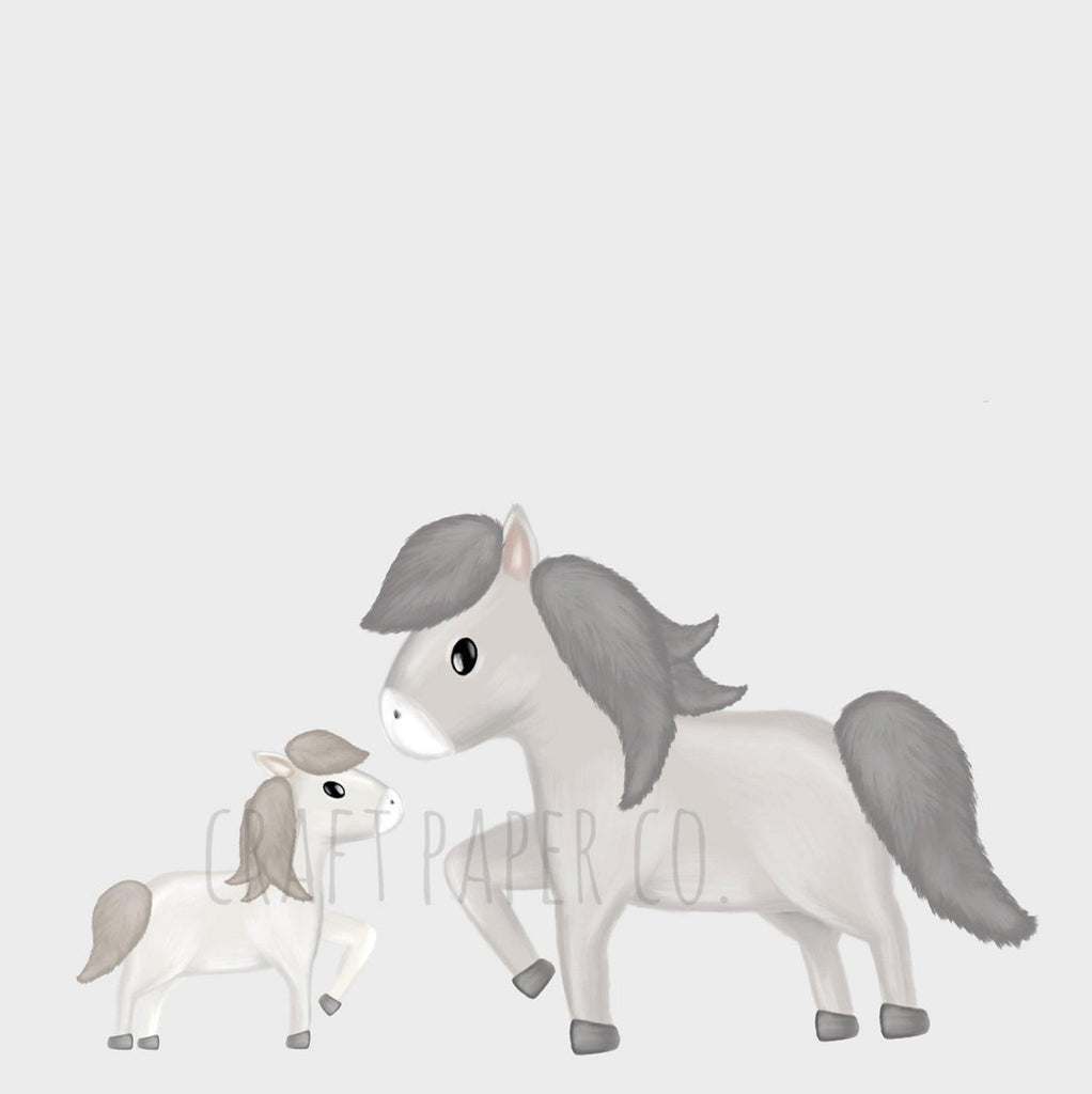 Mother Horse and Cub Sticker