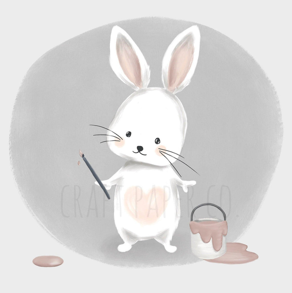Painter Bunny Sticker