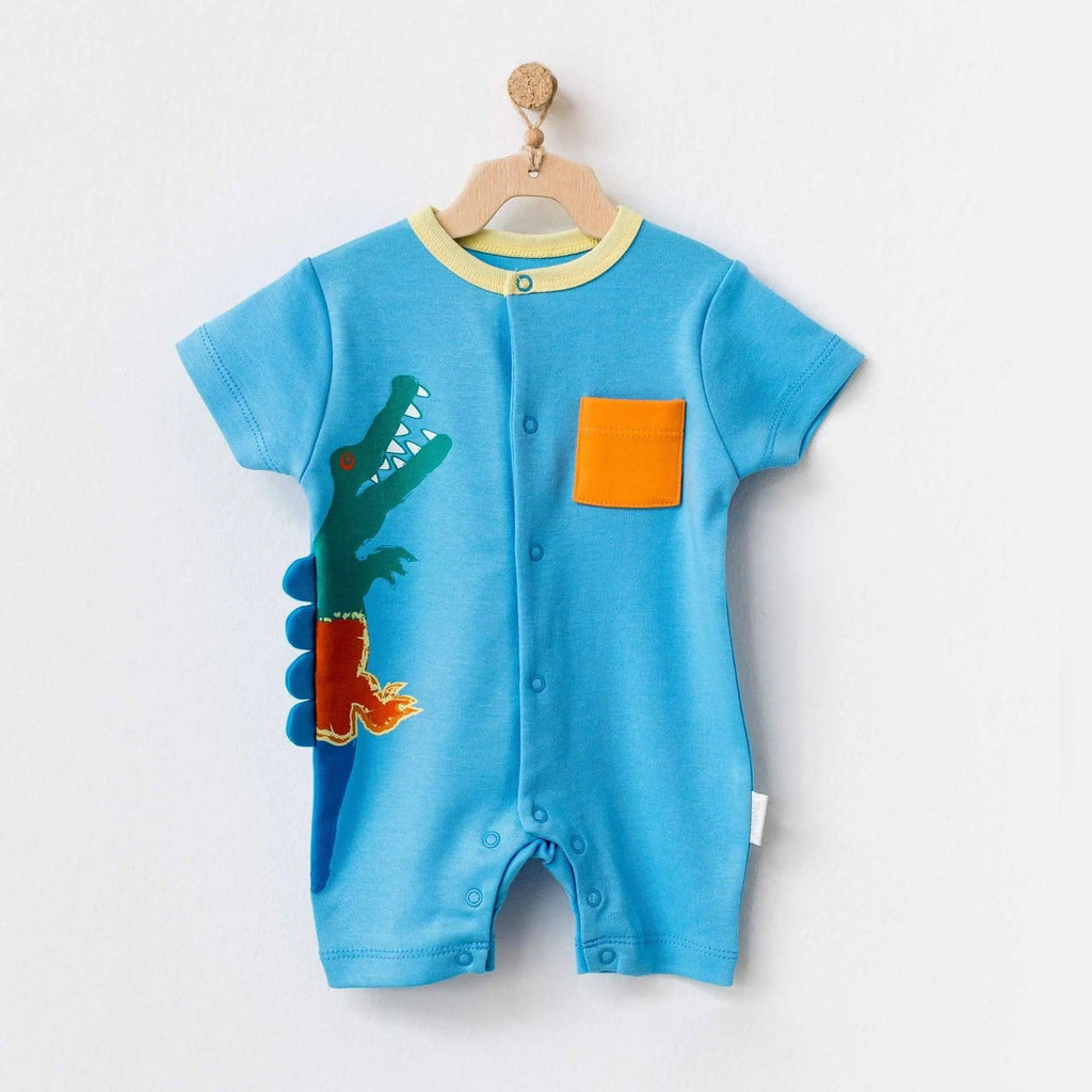Play Time Blue  Baby Boy Summer Sleepsuit