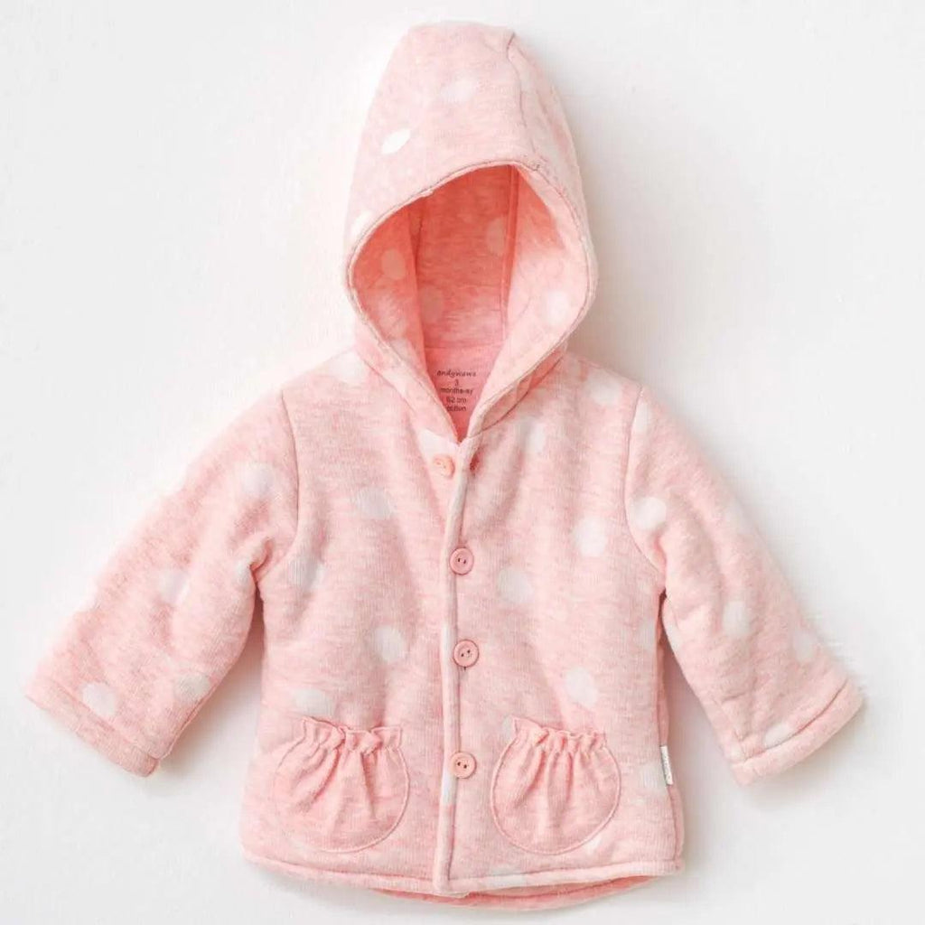 Polka Dot Pink Baby Girl Coat