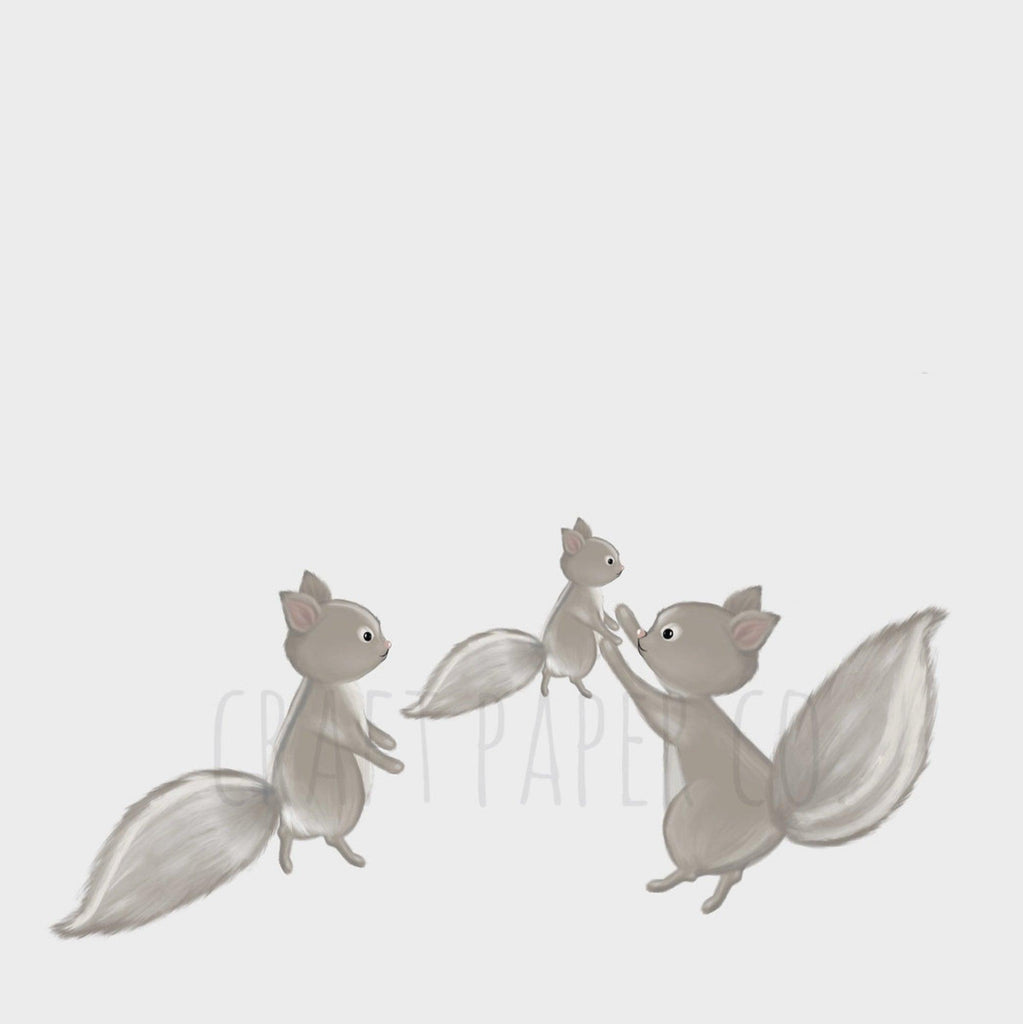 Squirrel Family Sticker