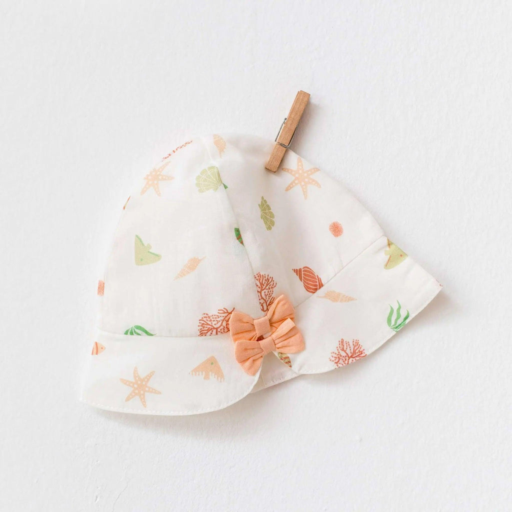 Starfish and Friends Baby Girl Hat , Organic Baby Clothes
