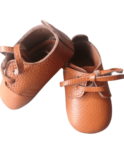 Brown Lace-up First Walker Baby Shoes